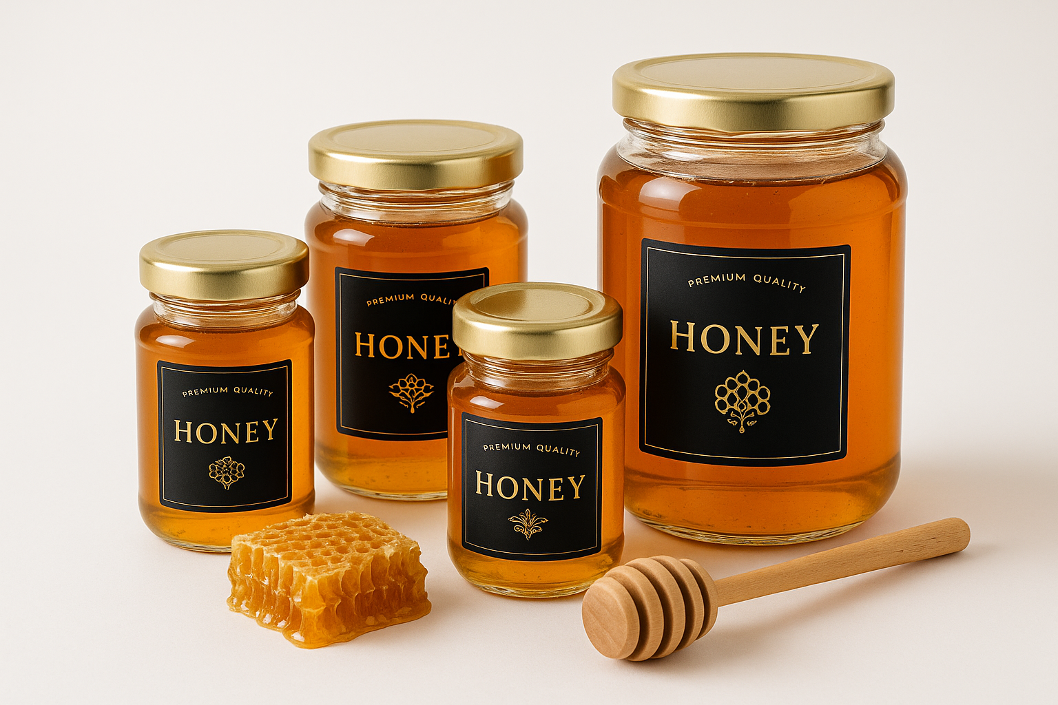 Professional honey product photography