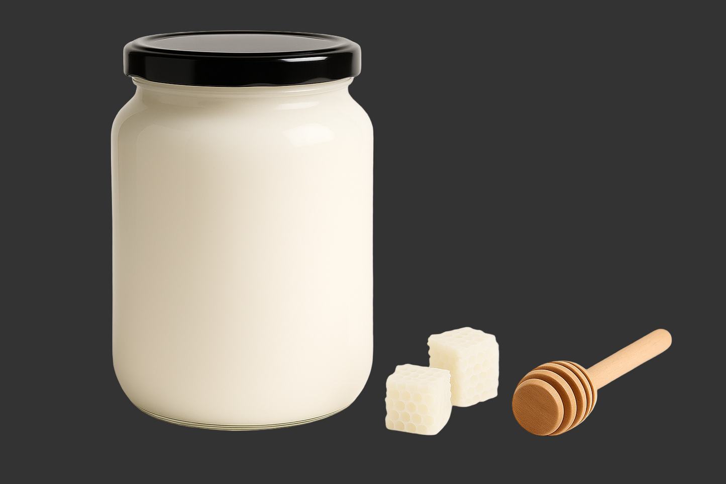 1kg very white honey jar without label